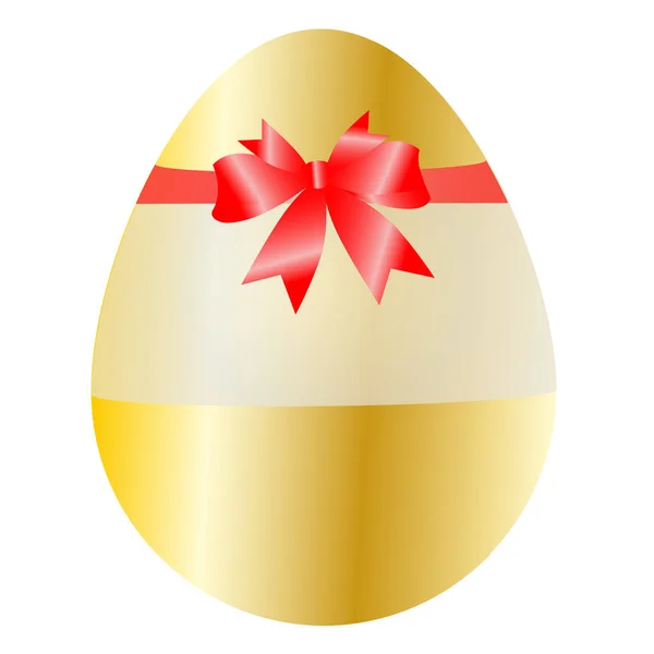 Oro argento uovo di Pasqua con banderole e fiori tedesco felice e — Foto Stock