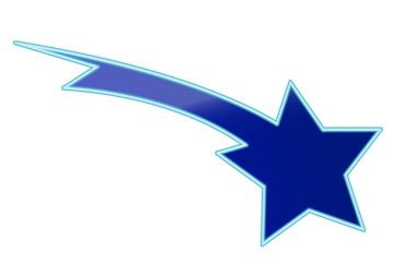 Noel kuyrukluyıldızı beyaz arka planda Noel süsü olarak izole edilmiş