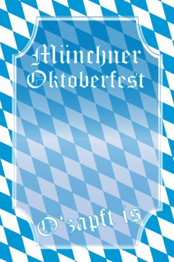 Kopya alanı olan beyaz bir arkaplanda Ekim Festivali