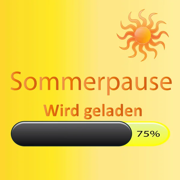 Sommerpause Symbol auf weißem Hintergrund — Stockfoto