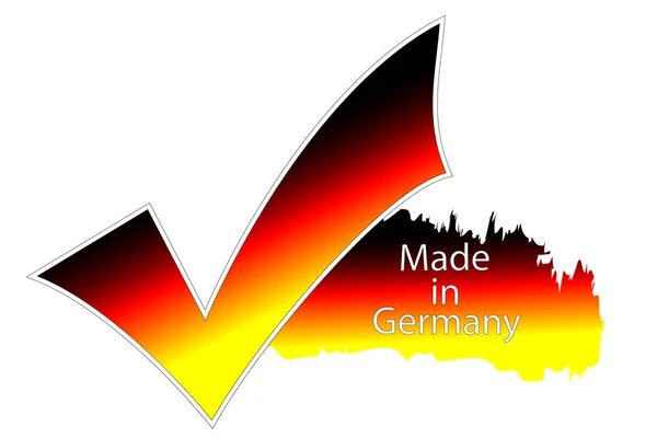 Gancho Hecho en Alemania sobre fondo blanco —  Fotos de Stock