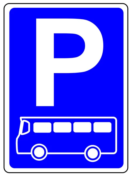 Place de parking signe allemand Bus — Photo