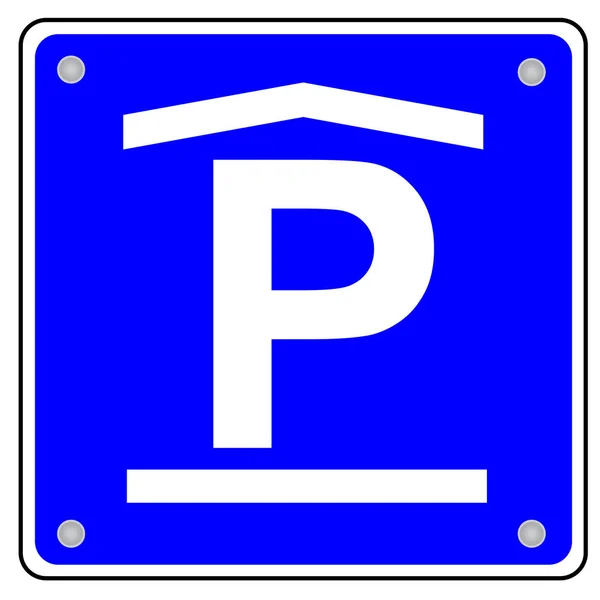 Parking space sign German Parking garage — Stock Photo, Image