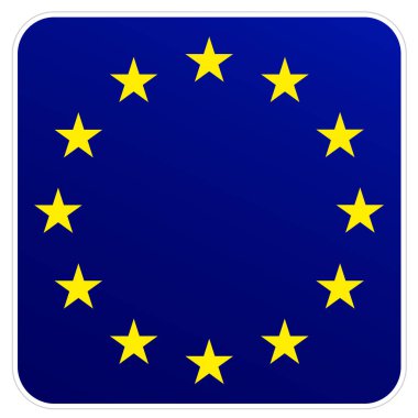 Beyaz arkaplanda Eu işareti