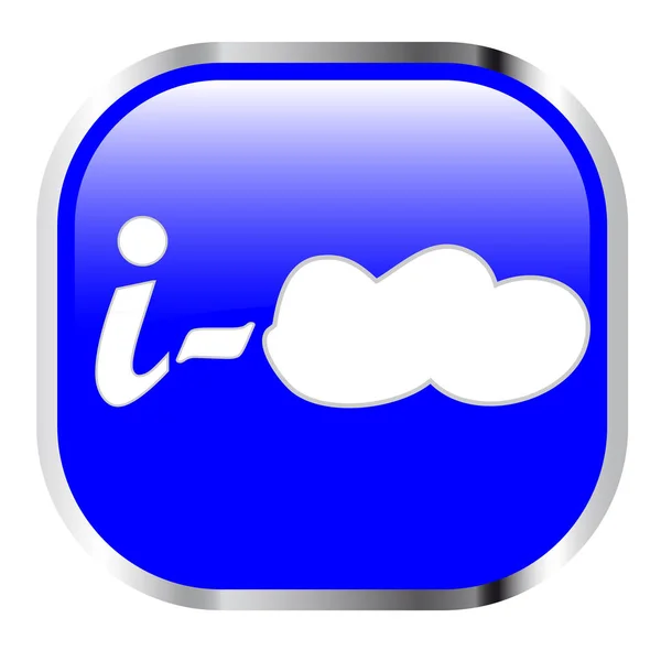 I Cloud button on white background — Stock Photo, Image