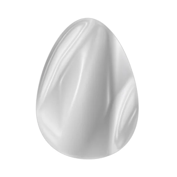 Πασχαλινό αυγό φύλλο ασημί οπτική μόνωση σε λευκό — Φωτογραφία Αρχείου
