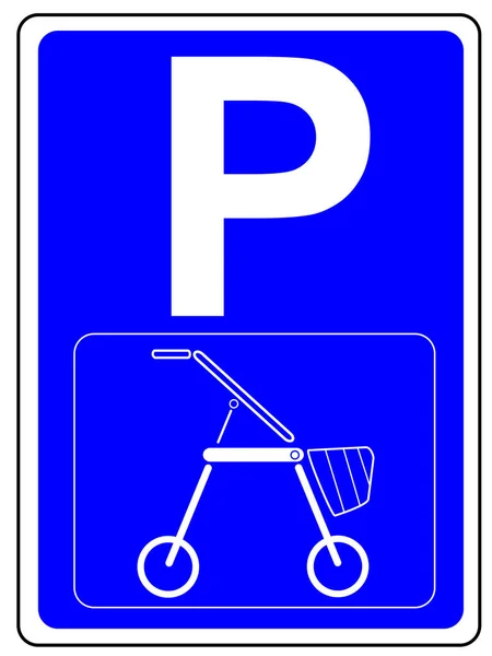 Parkplatzschild deutscher Rollator — Stockfoto
