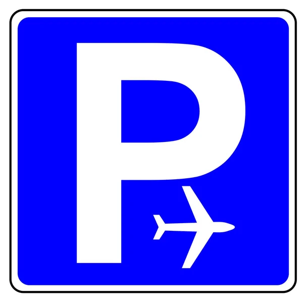 Parcheggio segno aeroporto tedesco — Foto Stock