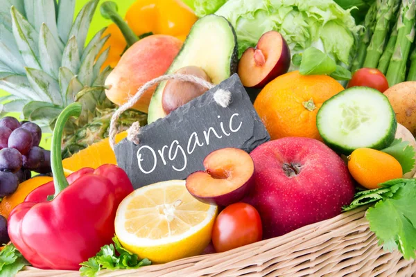 Owoce i warzywa - ekologiczne — Zdjęcie stockowe