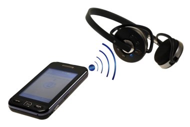 Müzik ve bluetooth 'u beyaz arkaplan ile kavra