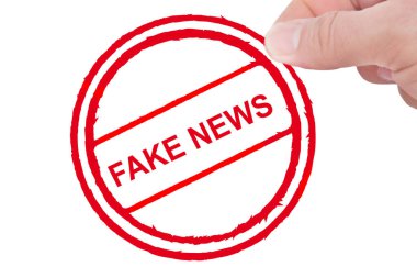 Beyaz üzerine Alman sahte haber damgası