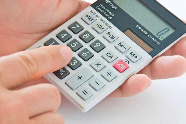 Cep hesap makinesinin elle kapatma arkaplanı