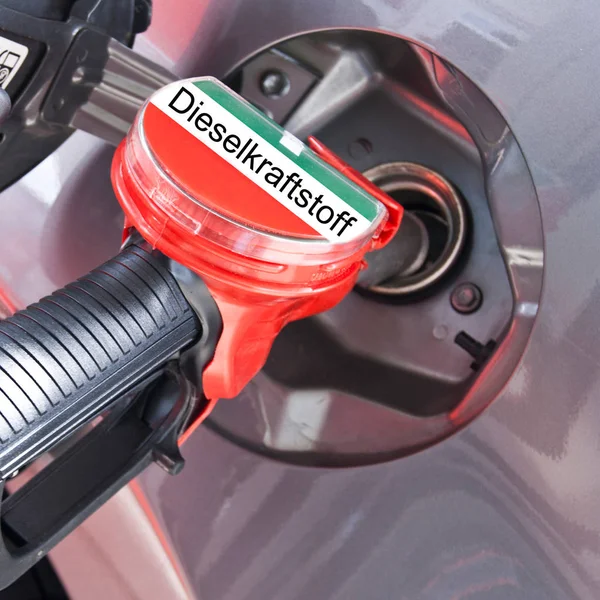 Distributore di benzina Rifornimento del gasolio primo piano — Foto Stock