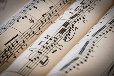 Arka plan olarak müzik kağıdı