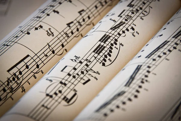 Music paper as background close-up — Stockfoto