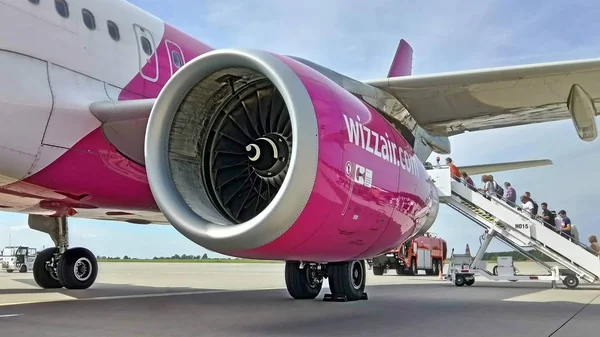 Swidnik Voievodatul Lublin Polonia August 2019 Airbus A320 Wizz Airlines — Fotografie, imagine de stoc