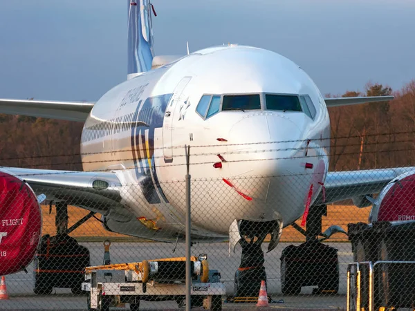 Aeropuerto Lublin Luz Polonia 2020 Lva Boeing 737 Max Msn —  Fotos de Stock