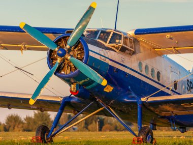 Aeroklub Lubelski, Radawiec / Polonya - 2018.10.03: Uçak Sp-Abm Antonov An-2 çift kanatlı