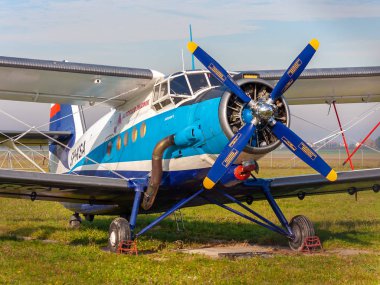 Aeroklub Swidnik, Lublin / Polonya Ekim 17.2018: Uçak: Sp-Ksa Antonov An-2