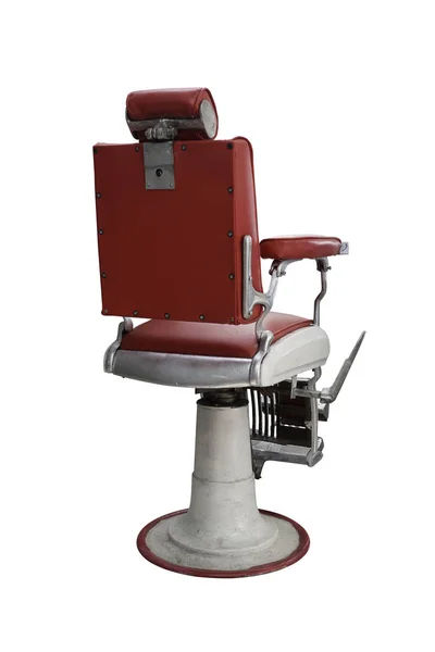 Fryzjer antyczne krzesło, na białym tle — Zdjęcie stockowe