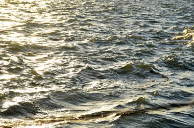 Mavi sakinleştirmek deniz su yüzeyi dalgalar ile