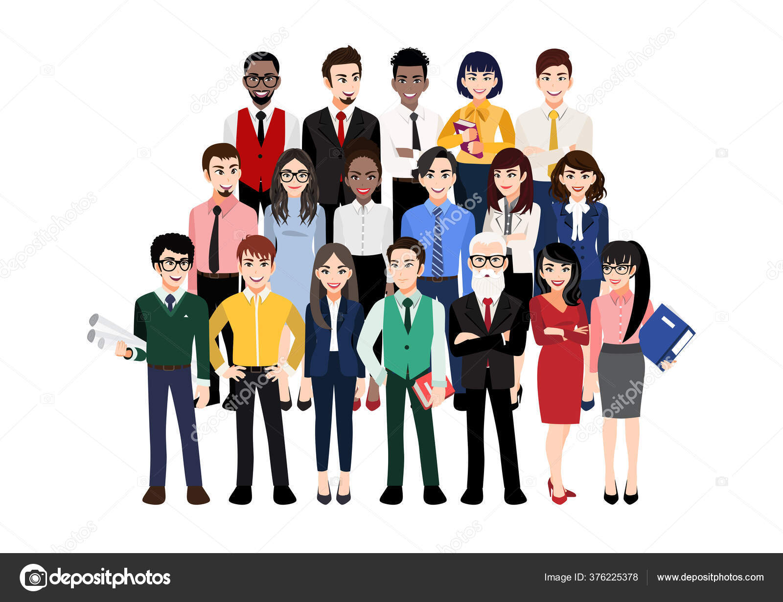 Cartoon Character Modern Business Team Vector Illustration Diverse Business People Stock Vector Image by ©koongtita@ #376225378 Cartoon Character Modern Business Team Vector Illustration Diverse Business People Stock Vector Image by ©koongtita@ #376225378