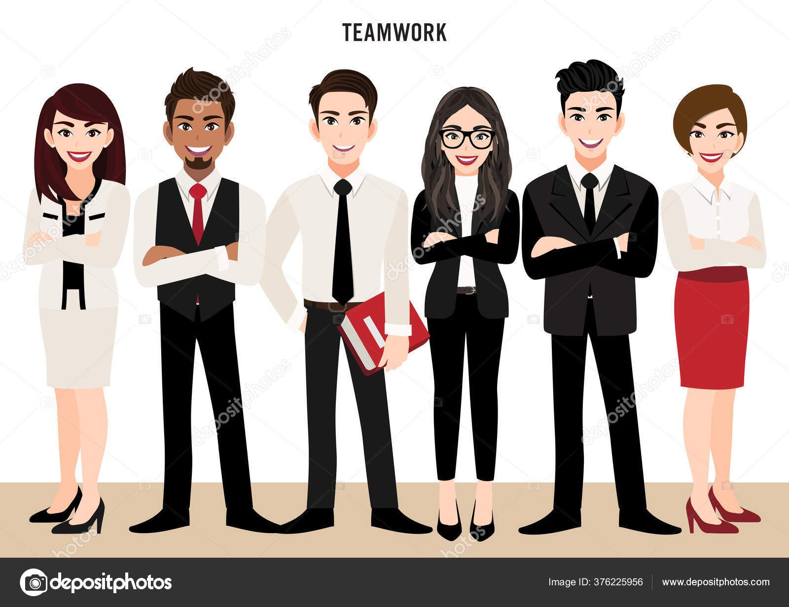 Cartoon Character Business Team Set Leadership Concept People Vector  Illustration Stock Vector Image by ©koongtita@ #376225956