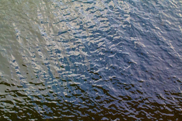 Dark water waves in river — Stock Photo, Image