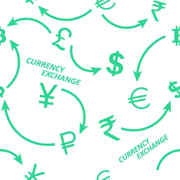 Nahtlose Ornamente Muster Hintergrund Textur Und Vorlage Währungsumtausch Währungseinheiten Verschiedener — Stockvektor