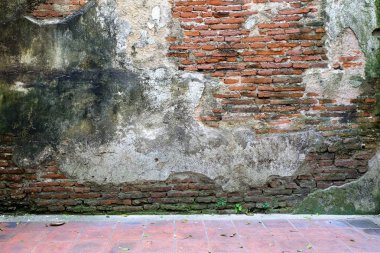 Eskimiş eski tuğla duvar arka plan.