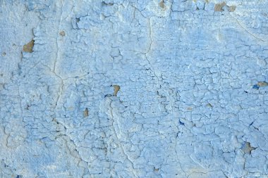 Soyulması boya çimento duvar doku zemin üzerine mavi.