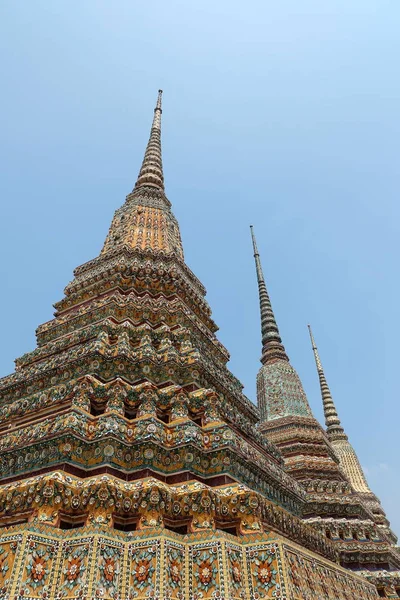 Starověké Stupa Wat Pho Bangkok Thajsko — Stock fotografie