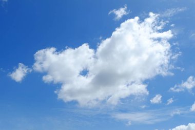 Mavi gökyüzü ve bulutlar arka plan.