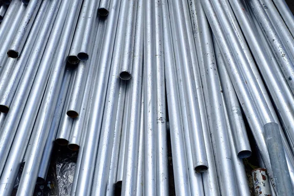 Pile Metal Pipes — Stock Photo, Image