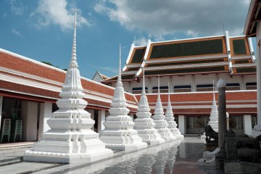 White Stupa at Wat Ratcha Orot Temple, Bangkok Thailand.