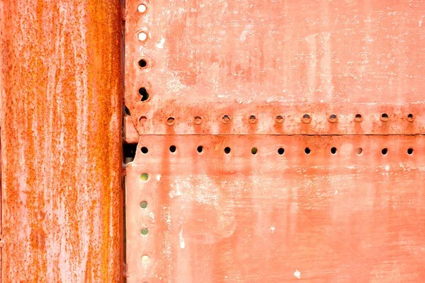 Close-up Red Metal Door Background.