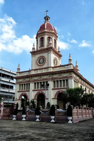 Chiesa Cattolica Antica Santa Cruz Bangkok Thailandia — Foto Stock