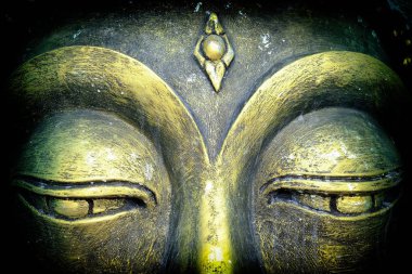 Siyah Len Vintage ile Buda Görüntü Kapalı Gözleri.