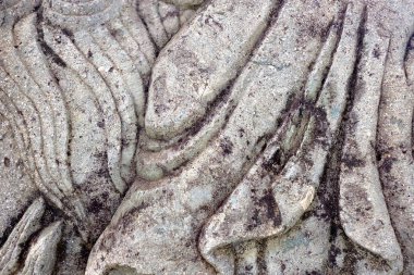 Stone Bacground Üzerinde Close-Up Vintage Heykel.