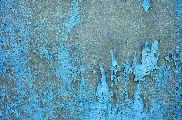 Pittura Buccia Blu Sfondo Murale Cemento — Foto Stock
