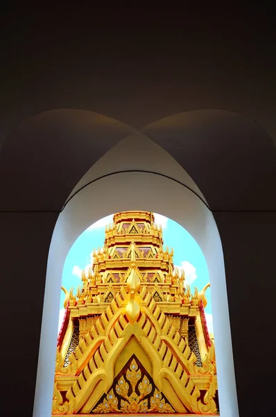 Landschaft Des Loha Prasat Tempels Vom Korridor Wahrzeichen Bangkoks — Stockfoto