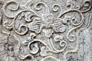 Taş Duvarda Klasik Tayland Heykeli.