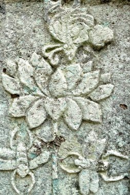 Taş Duvarda Klasik Tayland Heykeli.