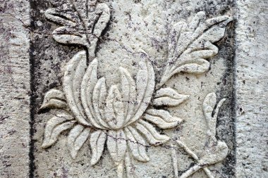 Taş Duvarda Klasik Tayland Heykeli.