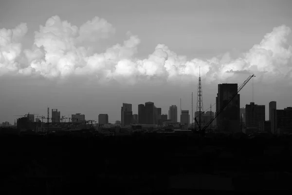 Paysage Urbain Bangkok Capitale Thaïlande Dans Style Noir Blanc — Photo