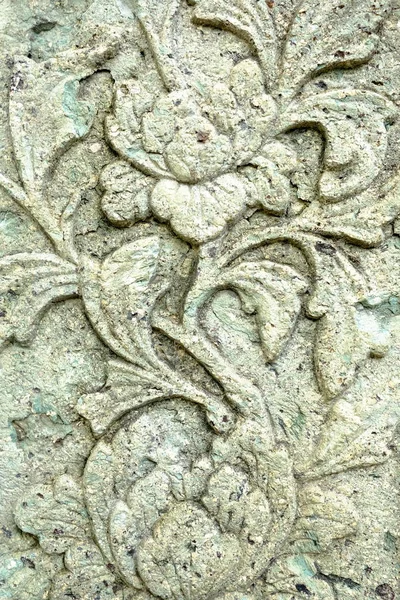 Vintage Thaise Sculptuur Stenen Muur — Stockfoto