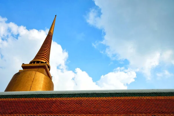 Ancient Golden Pagoda Wat Sommanat Temple Bangkok Thailand — Stockfoto