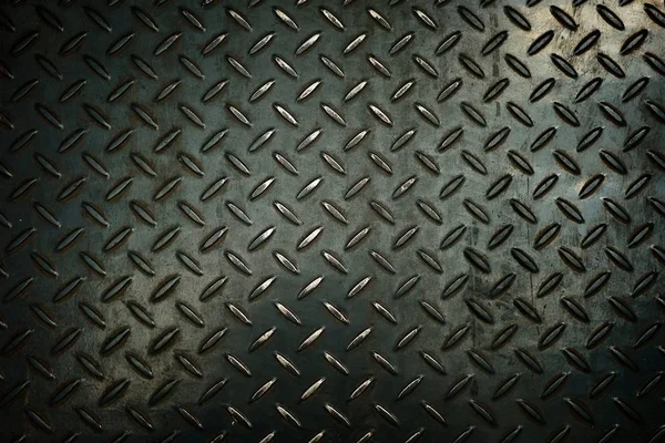 Black Metal Diamond Plate Background — Stock Photo, Image