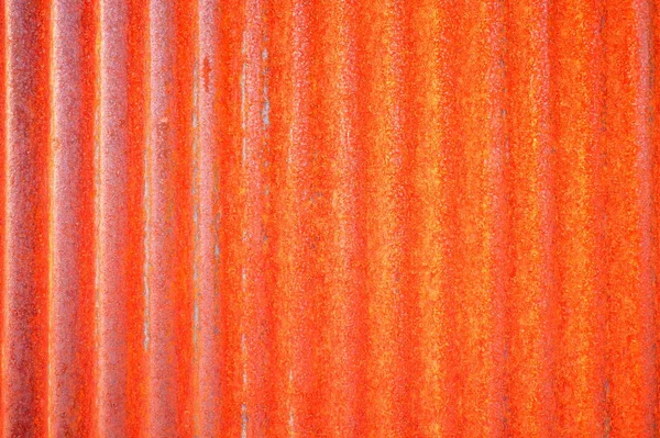 Piros Rusty Cink Fal Textúra Háttér — Stock Fotó