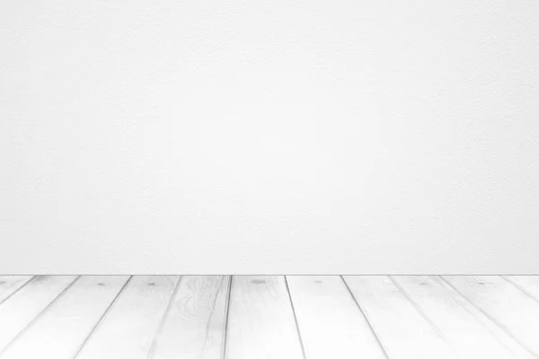 Fundo Branco Abstrato Sala Concreto Com Pavimento Madeira Branca — Fotografia de Stock